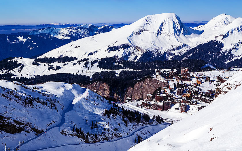 Avoriaz ski resort in France