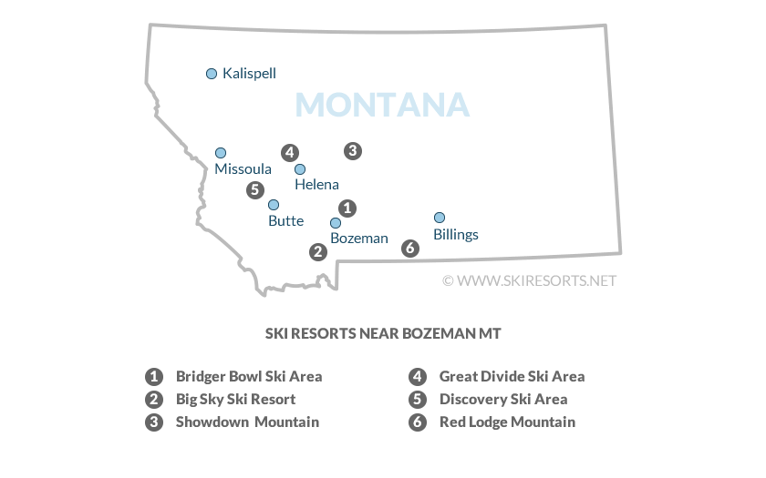 Skiing close to Bozeman in Montana