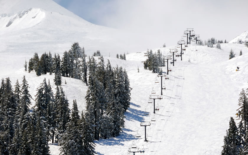 Mt Bachelor ski area in Oregon