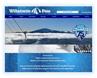 Willamette Pass ski resort in central Oregon