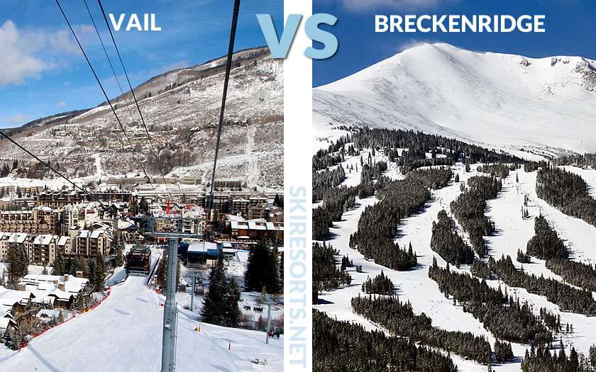 Vail ski resort compared to Breckenridge